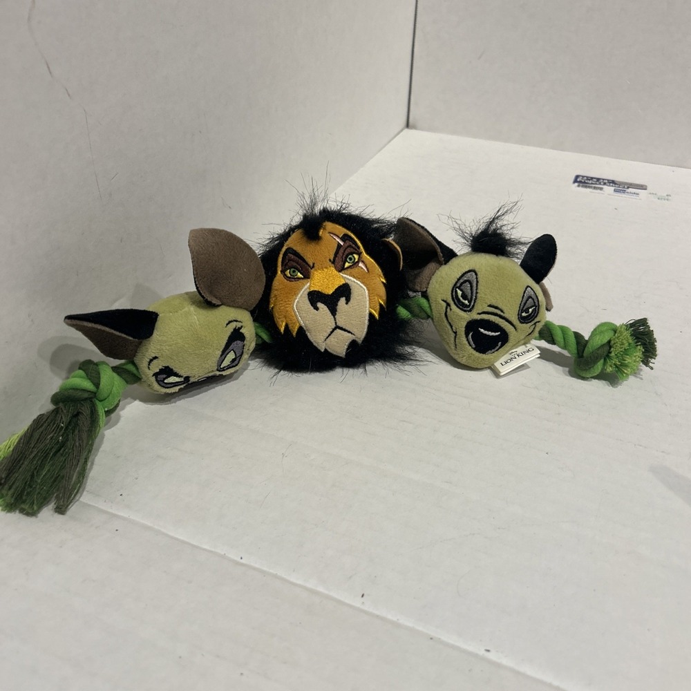 Fetch For Pets Disney Lion‎ King Scar & Hyena Squeaking Rope Dog Toy D1